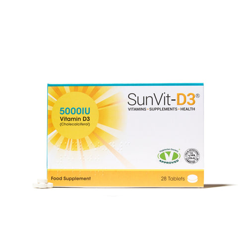 5,000IU (125µg) 28, High Strength Weekly Vitamin D3 Tablets For Adults