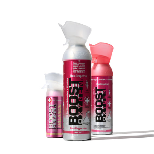 Boost Oxygen® Supplemental Oxygen, Pink Grapefruit Multi Pack 3, 5 & 9L