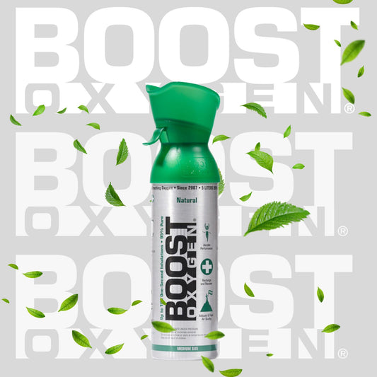 Boost Natural - 95% Pure Oxygen Can 5L, Up To 100 x 1-Second Inhales, For Health & Breathing