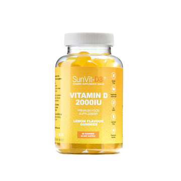 2,000IU Daily Dose D3 Gummy for Adults & Children (Lemon Flavoured) 2 gummies of 1000IU daily