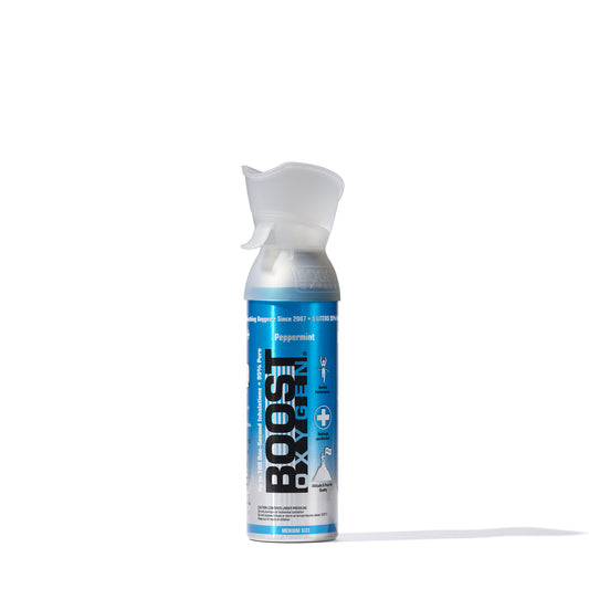 Boost Peppermint 5L 99.5% - Pure Oxygen Can, 100 x 1-second Inhales for Health & Breathing