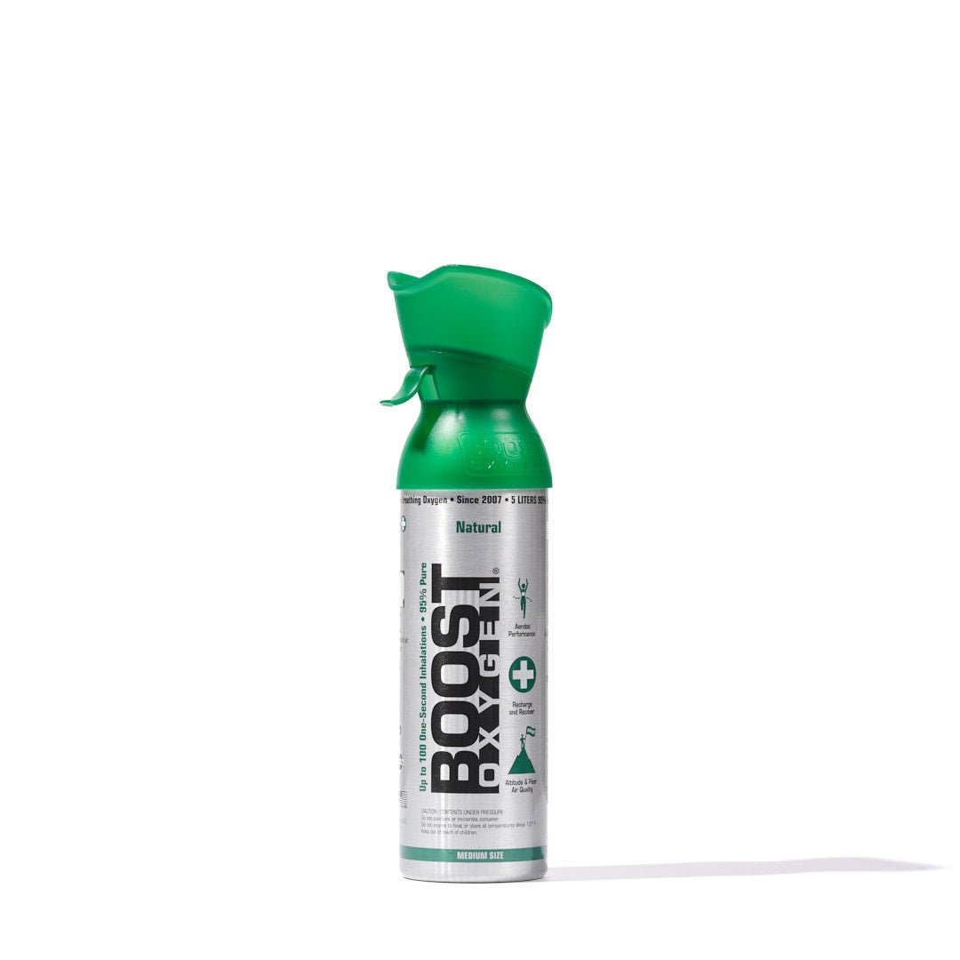 Boost Natural - 95% Pure Oxygen Can 5L, Up To 100 Uses, For Health & Breathing - SunVit - D3