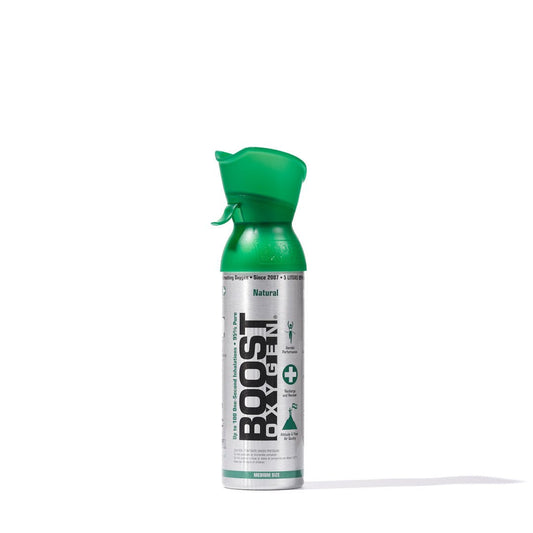 Boost Natural - 95% Pure Oxygen Can 5L, Up To 100 Uses, For Health & Breathing - SunVit - D3