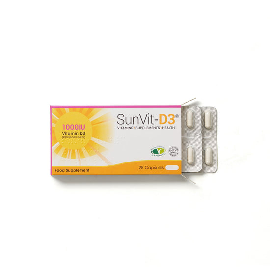1,000IU (25ug) D3 Daily Capsules, For Adults & Children - SunVit - D3