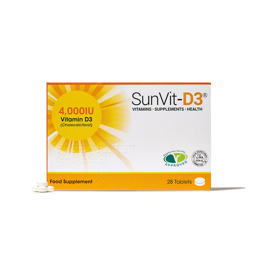 4,000IU (100µg) 28, High Strength Daily Vitamin D3 Tablets for Adults