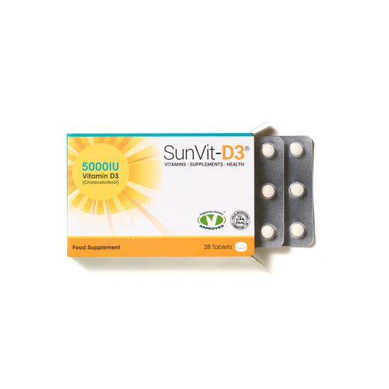 5,000IU (125ug) D3 High Strength Weekly Tablets for Adults - SunVit - D3