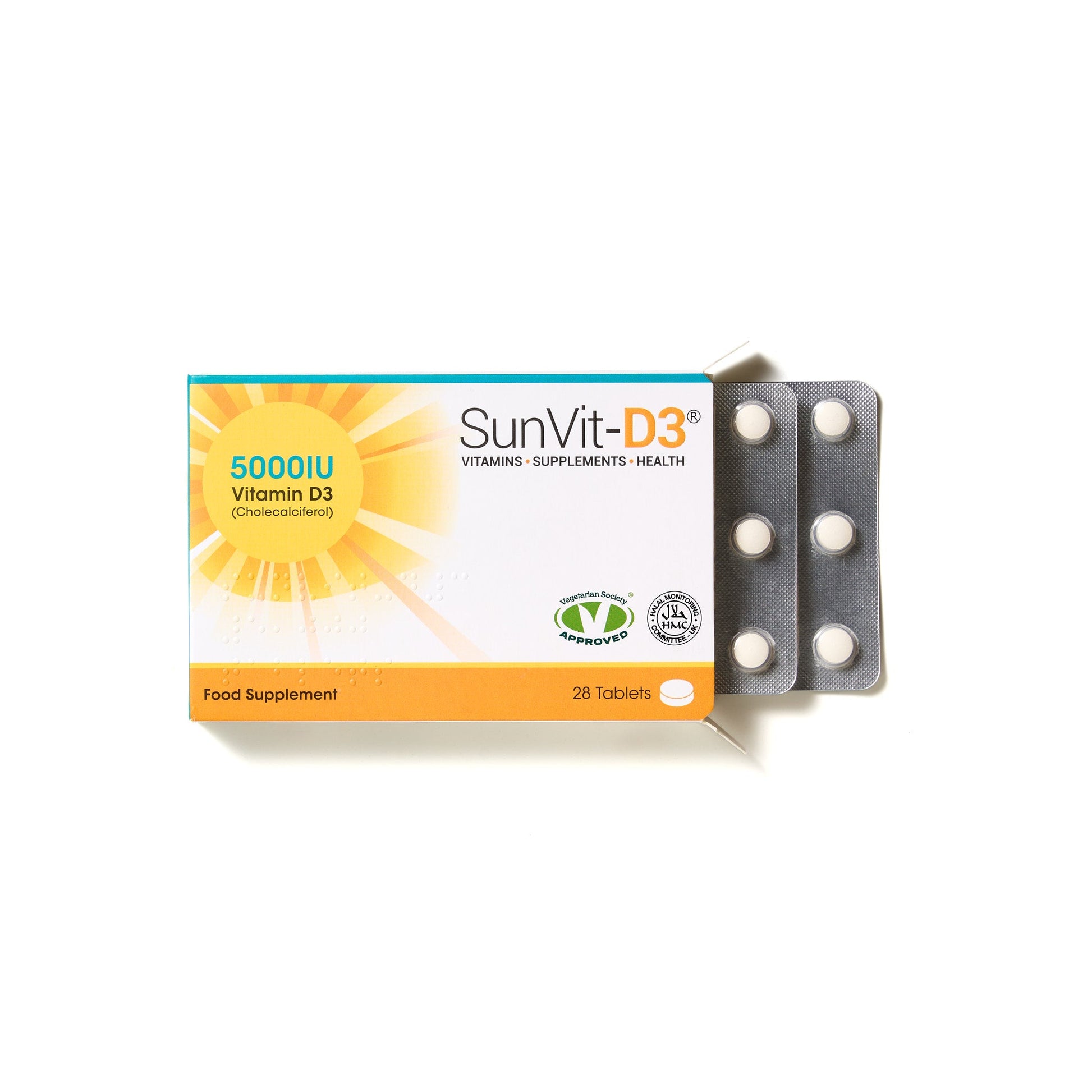 5,000IU (125ug) D3 High Strength Weekly Tablets for Adults - SunVit - D3