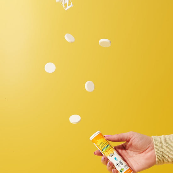 56 Dissolvable Lemon Calcium Tablets 600mg, with Vitamin D3 400IU (10ug) - SunVit-D3