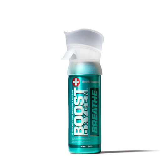 Boost Menthol Eucalyptus Breathe - 95% Pure Oxygen -  3L Oxygen Can, Up to 60 1-Second Inhalations, For Health & Breathing