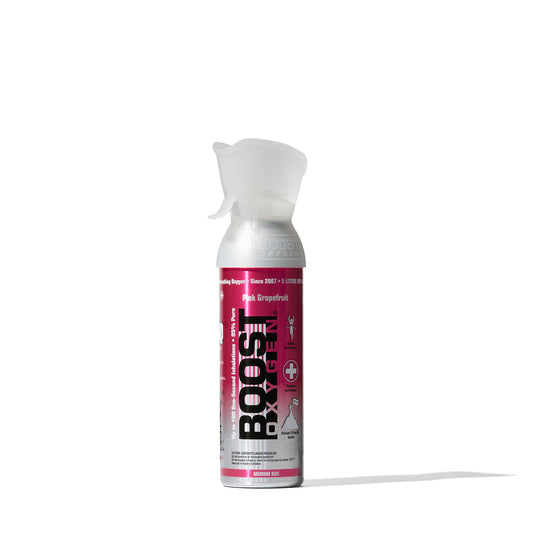 Boost Pink Grapefruit - 95% Pure Oxygen Can 5L Up To 100 Uses, For Health & Breathing