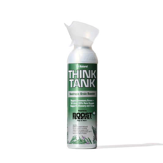 Boost Oxygen Think Tank - 95% Pure Oxygen Can 10L, Up To 200 Uses, For Brain & Mental Health