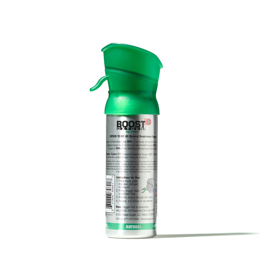 Boost Natural 3L - 95% Pure Oxygen Canister, 60 x 1-second Inhalations for Energy & Mental Alertness