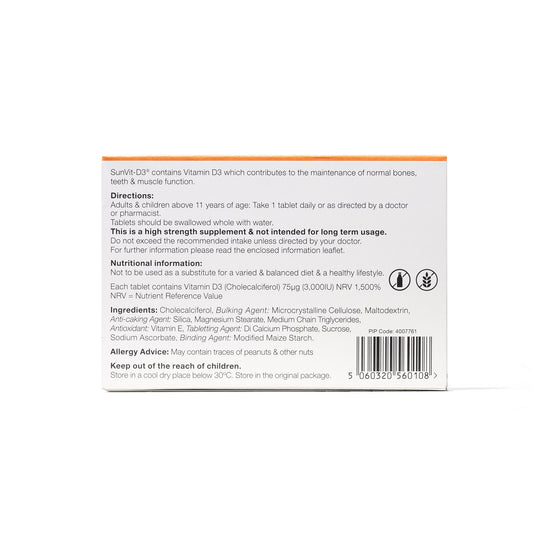 4,000IU (100ug) D3 High Strength Daily Tablets for Adults