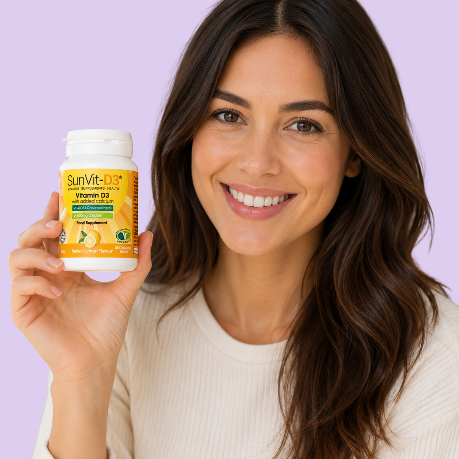 Calcium & vitamin D3 tablets for wellness, bone muscle & tooth support