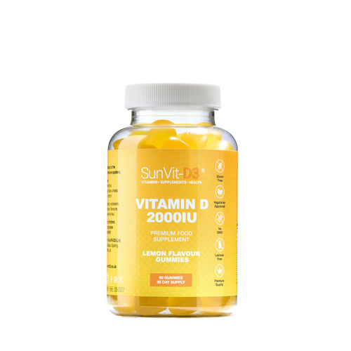 High Strength Vitamin D Lemon Gummies for Adults & Teenagers