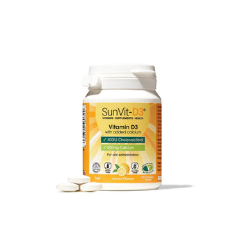 Lemon 500mg Calcium Chewable Tablets, With 400IU Vitamin D3