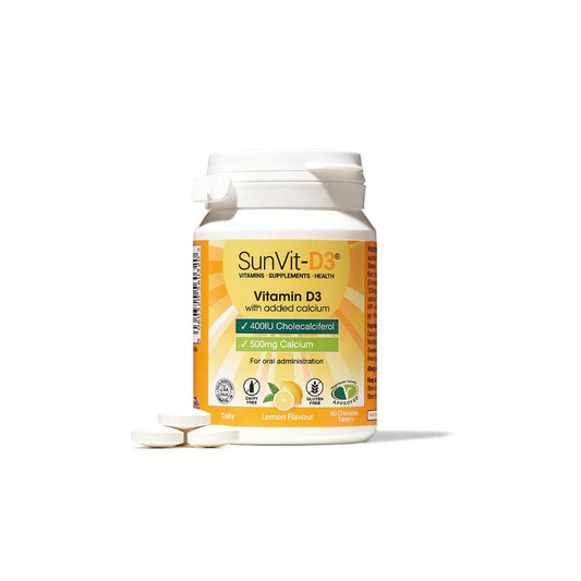 Lemon 500mg Calcium Chewable Tablets, With 400IU Vitamin D3