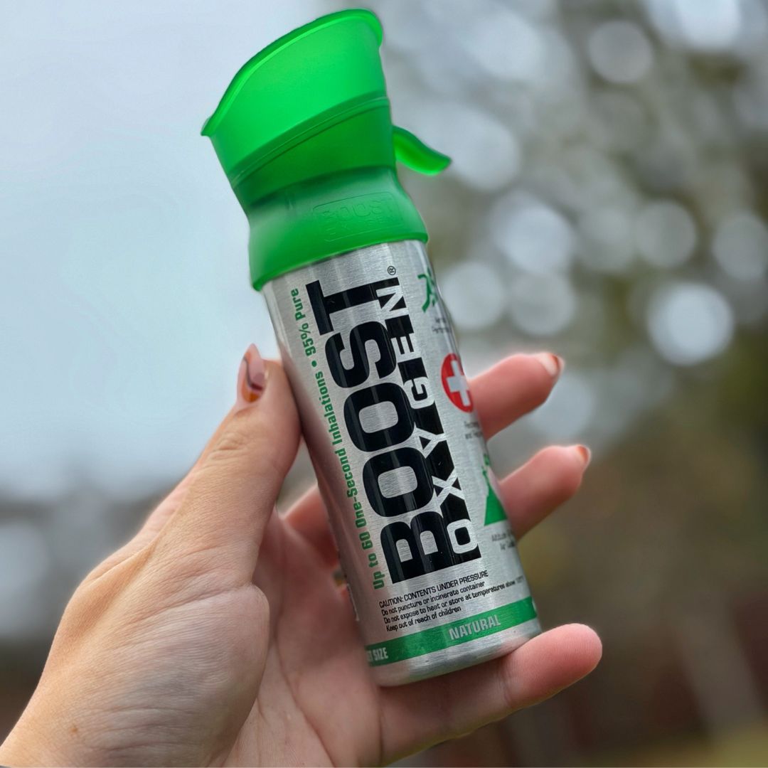 Boost Natural 3L - 95% Pure Oxygen Canister, 60 x 1 - second Inhalations for Energy & Mental Alertness - SunVit - D3