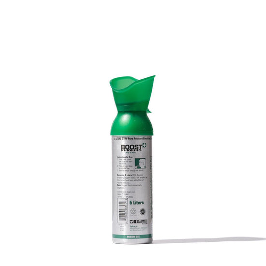 Boost Natural - 95% Pure Oxygen Can 5L, Up To 100 Uses, For Health & Breathing - SunVit - D3