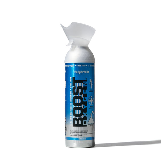 Boost Peppermint - 95% Pure Oxygen Can 10L Up To 200 Uses, For Health & Breathing - SunVit - D3