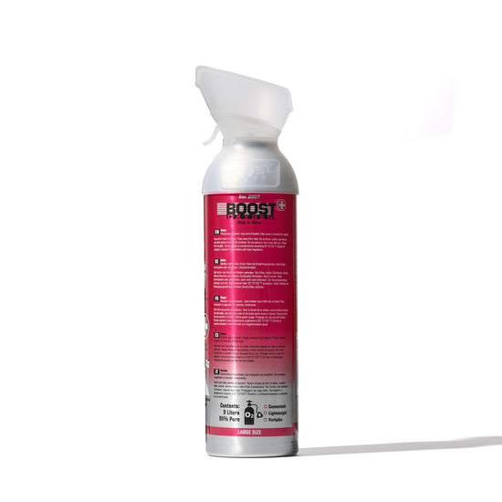 Boost Pink Grapefruit 9L - 95% Pure Oxygen Can, Up To 200 1 - Second Inhalations, For Health & Breathing - SunVit - D3