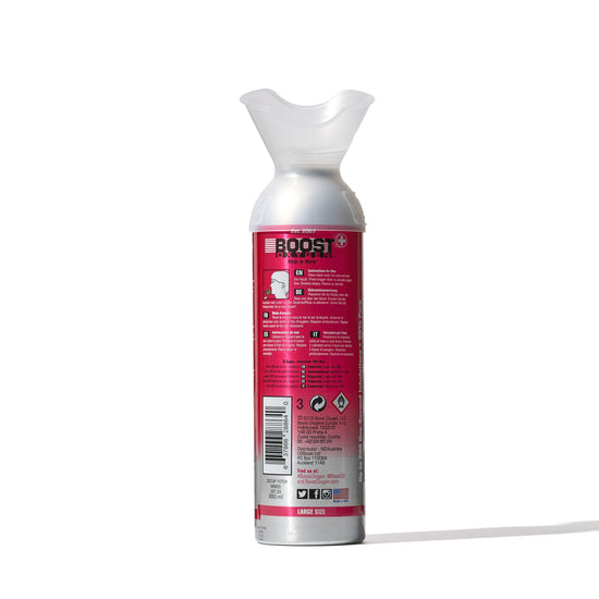 Boost Pink Grapefruit 9L - 95% Pure Oxygen Can, Up To 200 1 - Second Inhalations, For Health & Breathing - SunVit - D3
