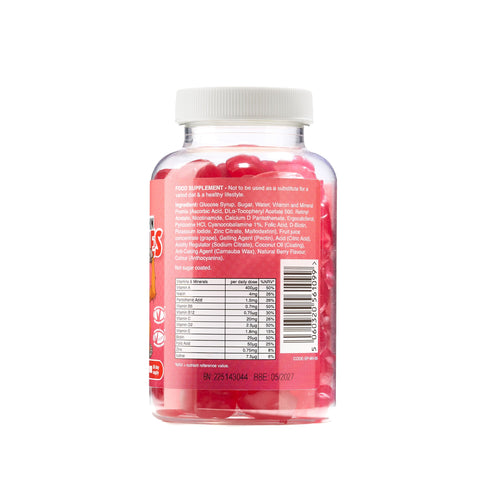 Daily Multivitamin Gummy aged 3+ (Berry Flavoured) 2 gummies daily, contains 12 vitamins