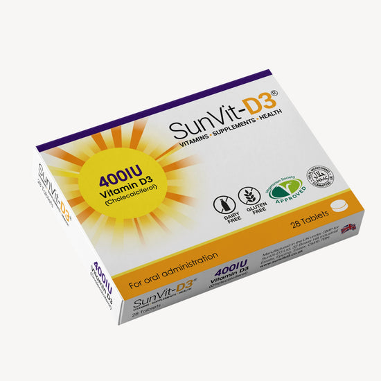 Vitamin D3 400IU (10ug) Convenient Daily Strength Tablets - SunVit-D3