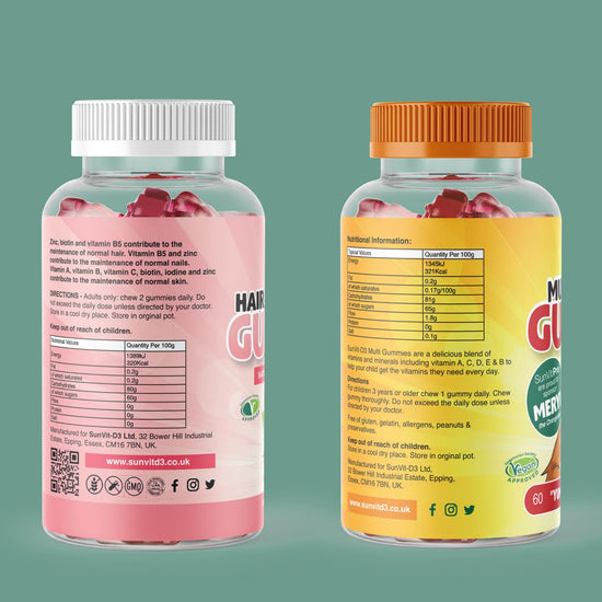 Hair, Skin & Nails, Kids Multi-Gummies - SunVit-D3